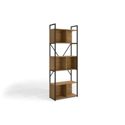 Estante P-sala Industrial Alta Li014 C- 6 Nichos 72x202cm Freijo-preto - Kappesberg