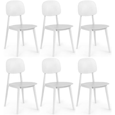 Kit 6 Cadeiras Itália Para Sala/cozinha Em Polipropileno - Branco