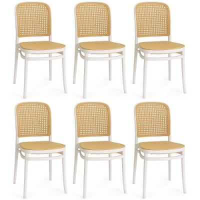 Kit 6 Cadeiras De Jantar Roma Para Sala E Cozinha - Branco