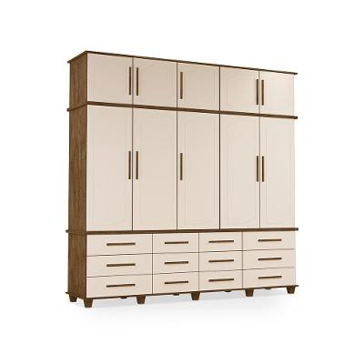 Guarda-roupa Com 5 Portas Nancy Malbec Off White