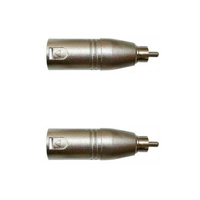 Kit Adaptadores Rca Macho P-xlr 3p Macho Niq. Wc 243 Ad (2un) Wireconex - Pç - 2