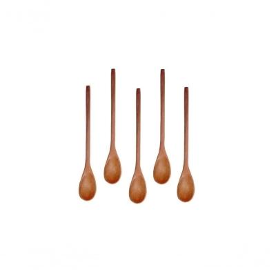 Kit 5 Peças Colher De Pau Madeira Modelos Mingau 27 Cm