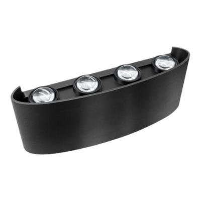 Arandela Led Lentille Quatre Preta 8w Branco 6500k
