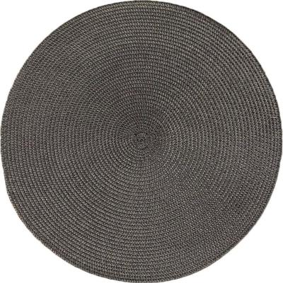 Kit 2 Americano Requinte Liso Para Mesa Redondo 38cm Chumbo