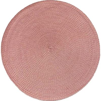 Kit 2 Americano Requinte Liso Para Mesa Redondo 38cm Rosê