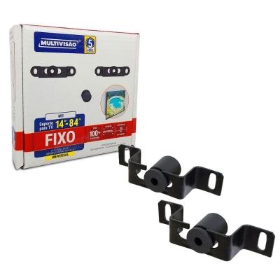Suporte P/ Tv Fixo Multivisão, 14" A 100", Até 100kg, Preto - M1-pr