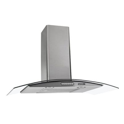 Coifa De Parede 80cm Vidro Curvo Duto Slim 110v