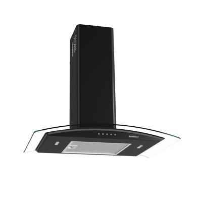 Coifa De Parede Clean Vidro Curvo Black 75cm Preto 220v
