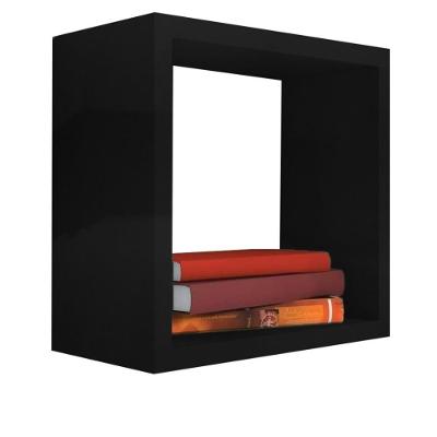Nicho Decorativo 50x50x20 Cm Em Mdf Preto [f031]