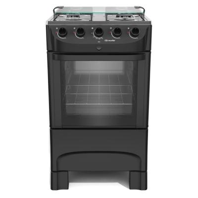Fogão Mueller 4 Bocas Branco Com Acendimento Automático Mfi4bb Preto Fosco