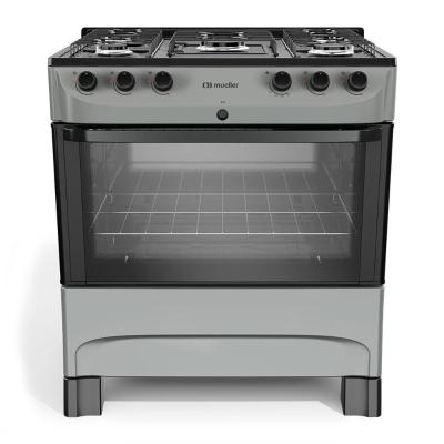 Fogão Mueller Titânio 5 Bocas Com Mesa Esmaltada E Acendimento Mfi5bc
