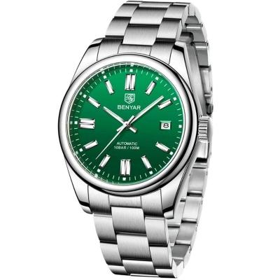 Relógio De Pulso Masculino Automático Em Aço Inoxidável Casual à Prova D\' água Verde