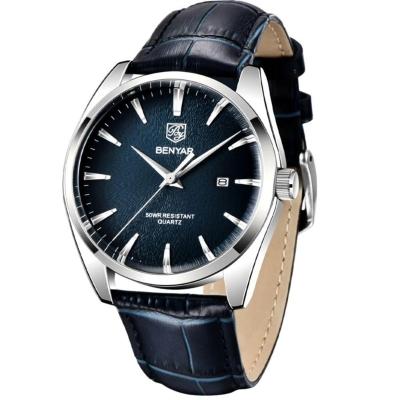 Relógio De Quartzo Masculino Design Classico Esportivo à Prova D\' água Azul