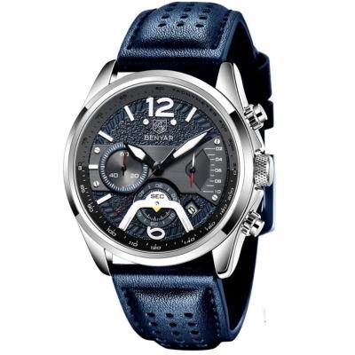 Relógio De Quartzo Esportivo Masculino Design Classico à Prova D\' água Azul
