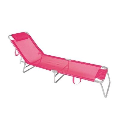 Cadeira Espreguiçadeira Dobrável Em Alumínio Cores Mor Cor:rosa Rosa