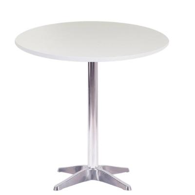 Mesa Delta 76,50 Cm (altura) Com Tampo Em Mdp Redonda 80 Cm Branco