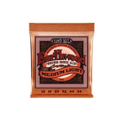 Encordoamento P-violão Aço Earthwood Media Leve Phosphor Bronze Ernie Ball 012"-054" P02146 [f108]