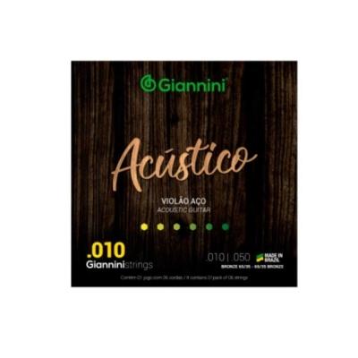Encordoamento Giannini P-violão Aço Bronze 65-35 0.010" Geswam [f108]