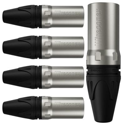 Conector Xlr Macho Wc 1013 Ml Bk Ni 3p Cabo Wireconex 05 Unidades [f108]