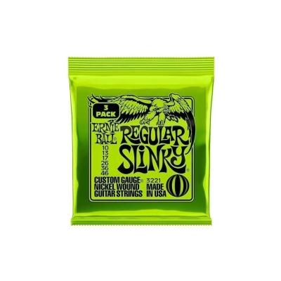 Encordoamento 010"-046" P-guitarra Regular Slink Niquel Ernie Ball Pct C-3 P03221 - Pç - 3 [f108]