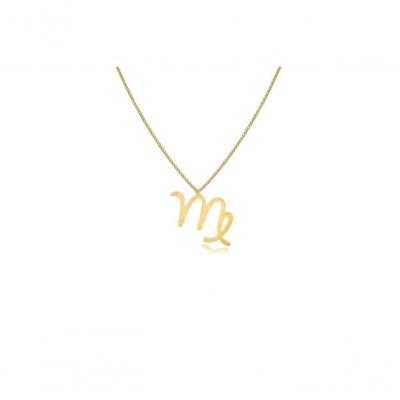 Colar Personalizado Signo De Virgem Folheado Em Ouro 18k [f027]