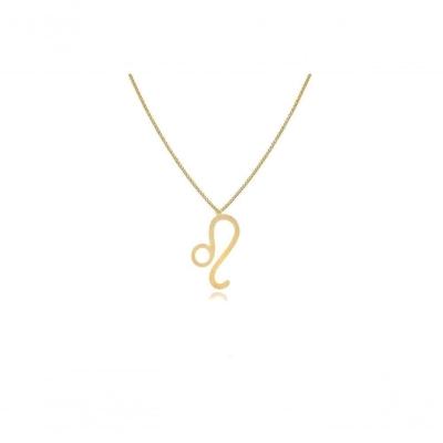 Colar Personalizado Signo De Leão Folheado Em Ouro 18k [f027]