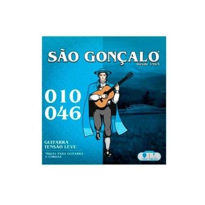 Jogo De Cordas Niquel P-guitarra 0.010" - 0.046" Tensão Leve São Gonçalo [f108]