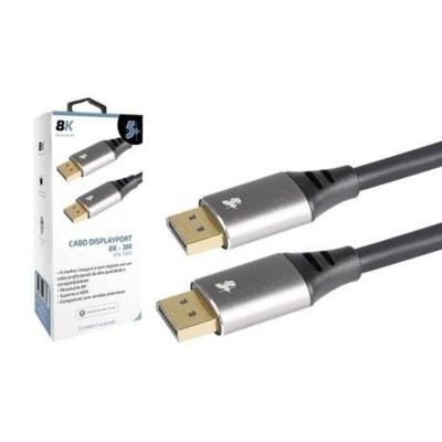 Cabo Displayport M + Displayport M 1.4 - Hbr 8k - 3m