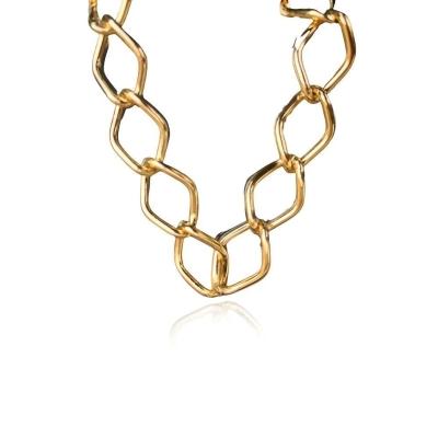 Pulseira Elo Losango Com Fecho Boia Folheado Em Ouro 18k [f027]