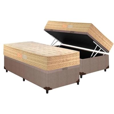 Cama Box Baú Solteiro: Colchão Molas Ensacadas Paropas MasterPocket Star Dream + Base CRC Courano Clean(88x188)