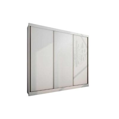 Guarda Roupa Casal 3 Portas de Correr e 8 Gavetas Diamond Plus Branco - Novo Horizonte