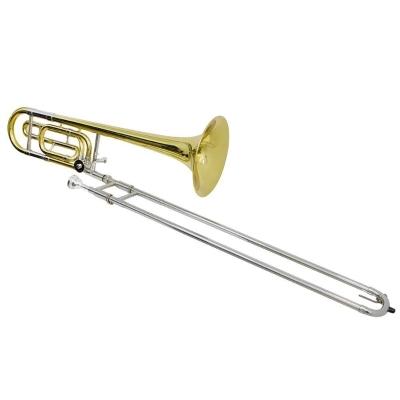 Trombone De Vara Com Rotor Tb 200vr Laqueado Dourado Com Case New York [f097]