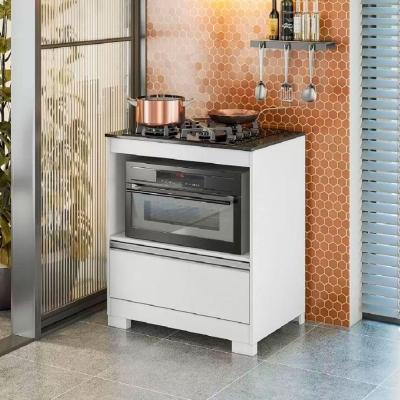 Balcão Para Cooktop 4 Bocas Com 1 Gaveta Nt3110 Notável Branco New/ Granito