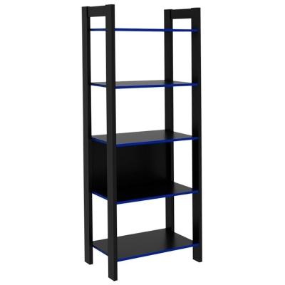 Estante Multiuso 5 Prateleiras Me4166 Preto Azul Tecno Mobili Preto Azul