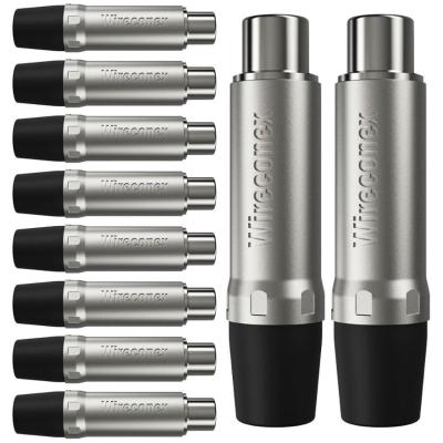 Plug Rca Fêmea Nickel Plt Wc 1222 Fl Bk Ni Wireconex 10 Unidades [f108]
