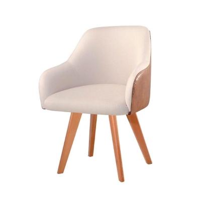 Poltrona Hera Com Base Fixa Em Madeira Due Decor Marrom