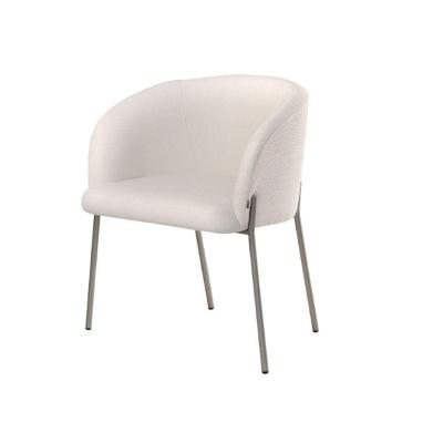 Poltrona Atena Com Base Fixa Em Metal Due Decor Bege