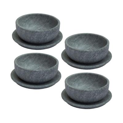 Bowl Pedra Sabão 350 Ml Com Prato