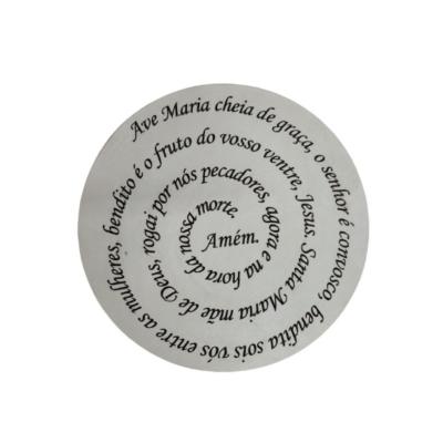 Oração Ave Maria Mandala 30 Cm Gravado Mdf 3mm Branco [f031]
