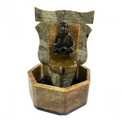 Fonte De água Cascata Pedra Sabão Buda Chafariz Decoração