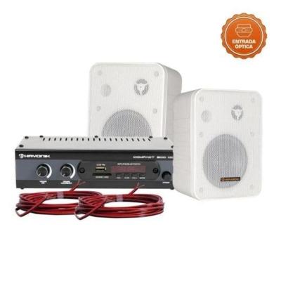 Kit De Som Para Ambiente Hayonik Ambience 2000 Od V2 Branco [f002]