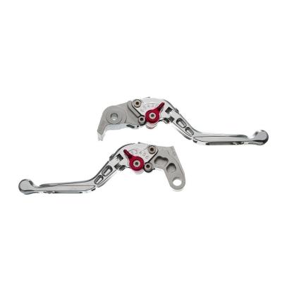 Manete Moto X Super Bike Par C- Regulagens 3-4dedos Prata Ya [f016]
