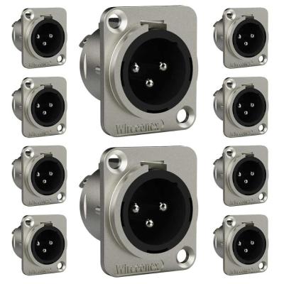 Conector Xlr Macho Wc 1033 Mp Bk Ni 3p Painel Wireconex 10 Unidades [f108]