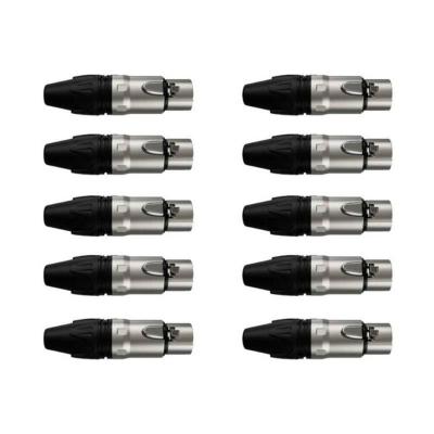 Kit Conector Xlr Femea Wc 1003 (10un) Wireconex [f108]