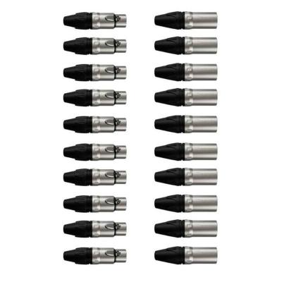 Kit Conectores Xlr 1003 1013 20un (10 Machos-10 Femeas) Wireconex [f108]