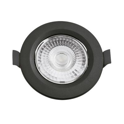 Spot De Led Embutir Slim Mr16 Redondo 6w Preto Bivolt Blumenau 6500k Luz Fria
