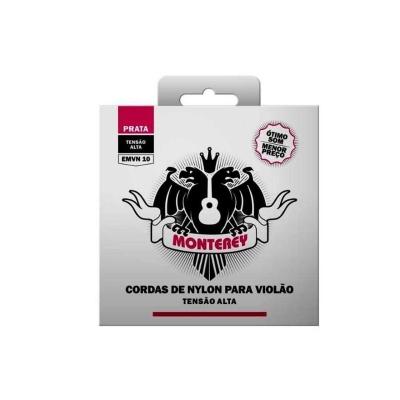 Jogo De Cordas P-violão Nylon Monterey Tensão Alta Emvn10 Prata [f108]