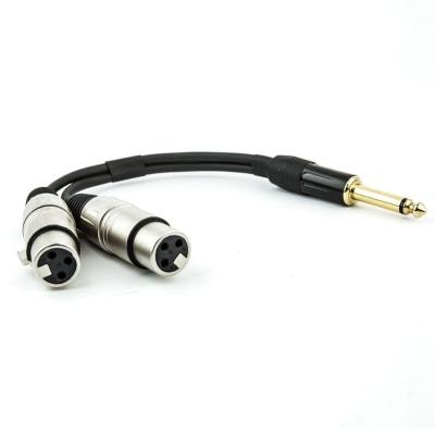 Cabo P10 Para 2 Xlr Fêmea Estereo - 1,5 Metro