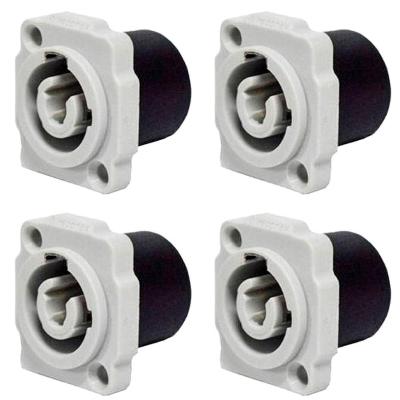 Conector De Ac-out Painel Wc 1833 Out P Gy Pgy Azul Wireconex 04 Unidades [f108]