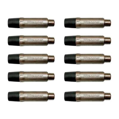 Kit Plug Rca Fêmea Nickel Plt Wc 1222 Fl Bk Ni (10un) Wireconex - Pç - 10